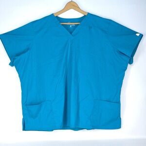 Butter-Soft Stretch Scrub Top‎ 5X Pockets V-Neck Uniform Medical Nursing BSS362